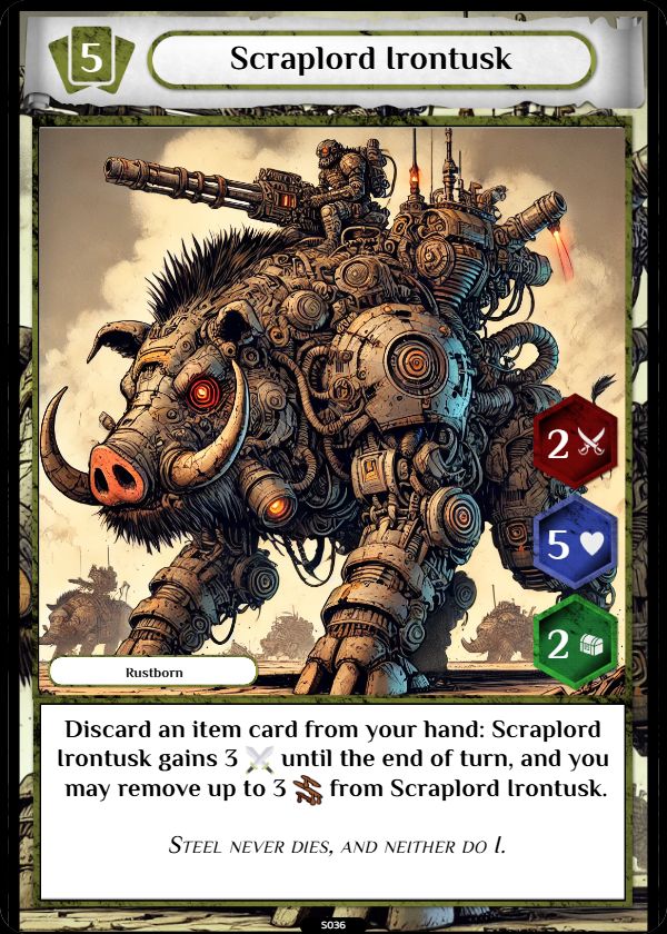 Rustborn sample card 1