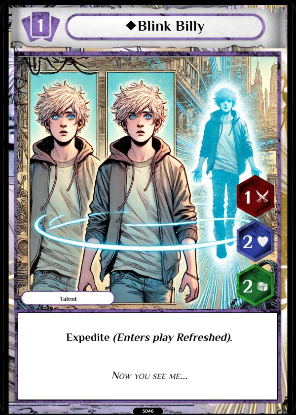 Talent sample card 1