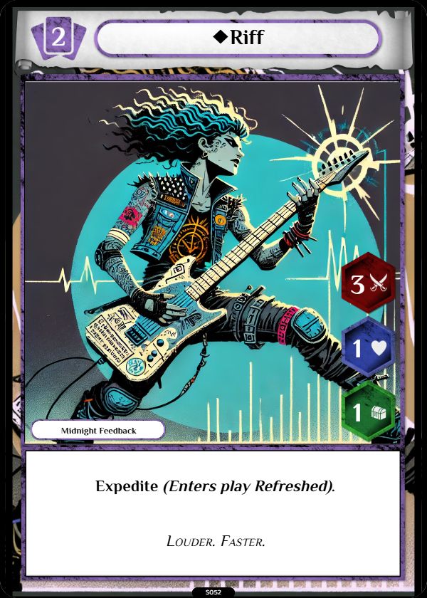 Midnight Feedback sample card 2