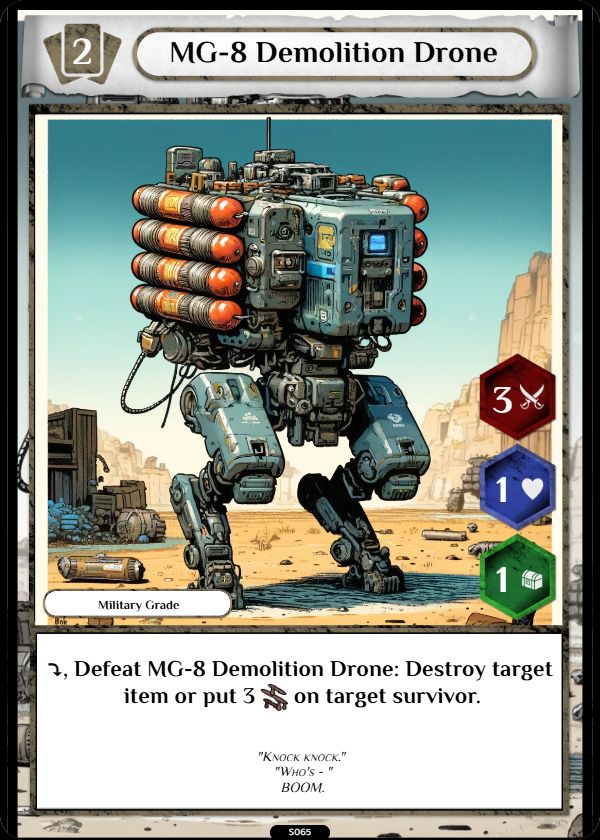 Military Grade sample card 2